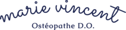 logo marie vincent osteopathe bleu